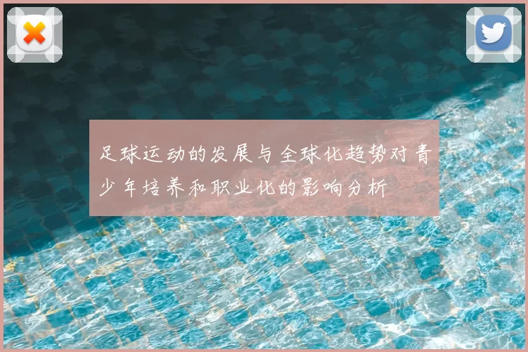 足球运动的发展与全球化趋势对青少年培养和职业化的影响分析